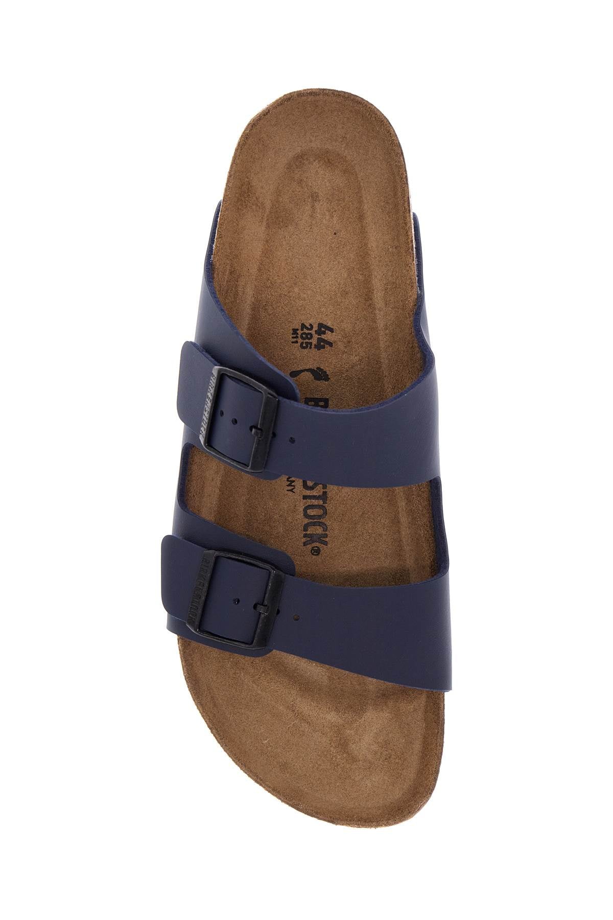 Birkenstock dark blue arizona sandals in birkoflor with cork sole