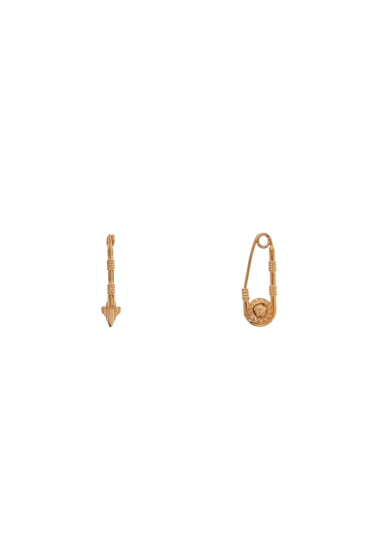 Versace safety pin earrings