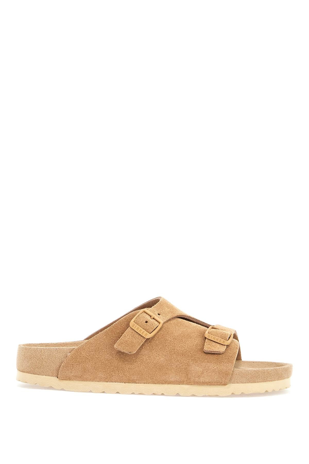 Birkenstock beige suede zurich sandals with adjustable buckles