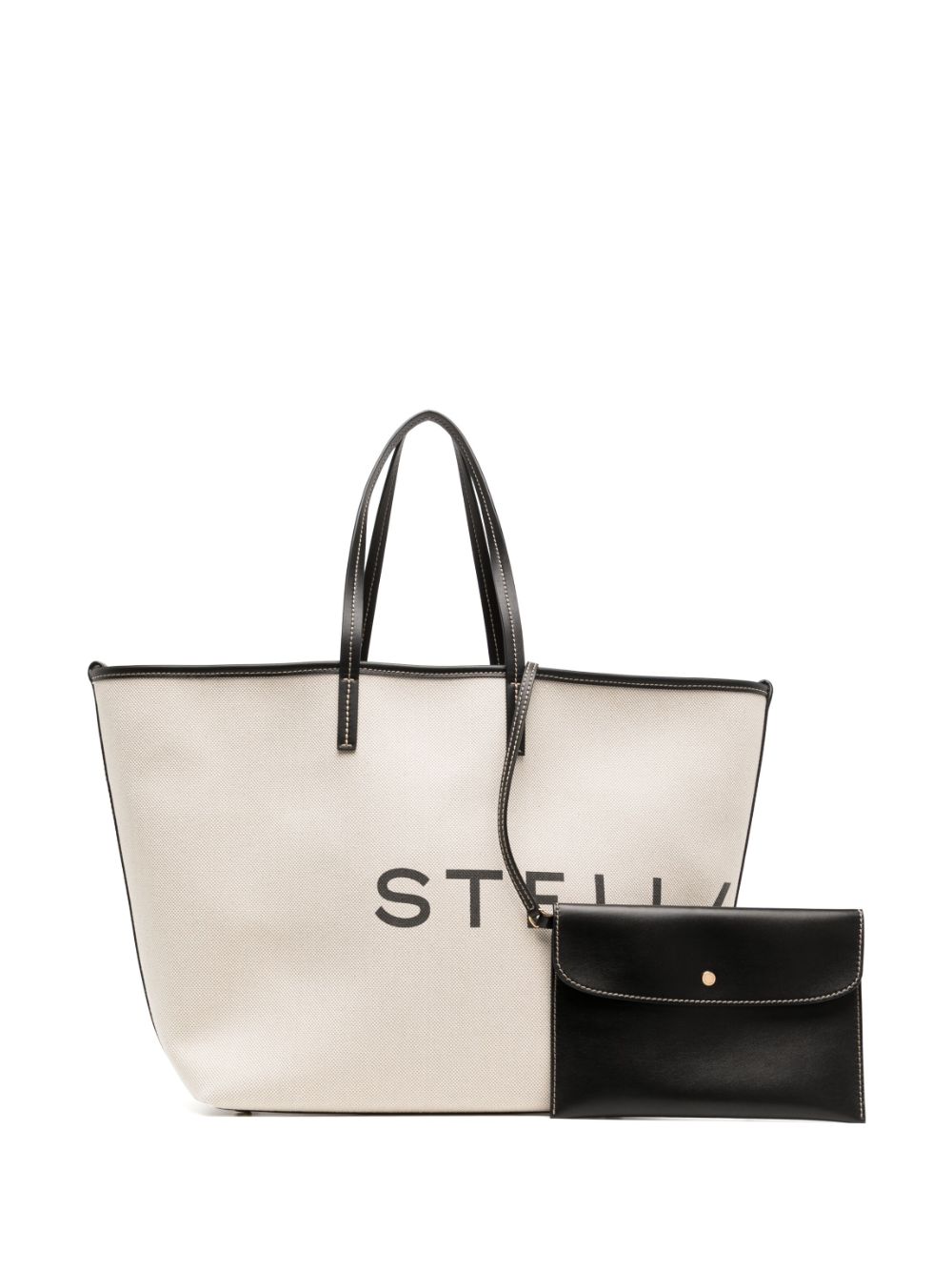 Stella McCartney Logo-Print Cotton Tote Bag - Beige