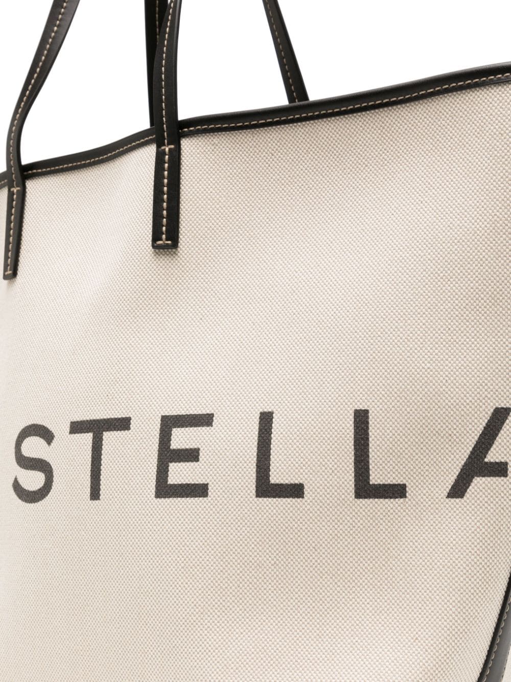 Stella McCartney Logo-Print Cotton Tote Bag - Beige