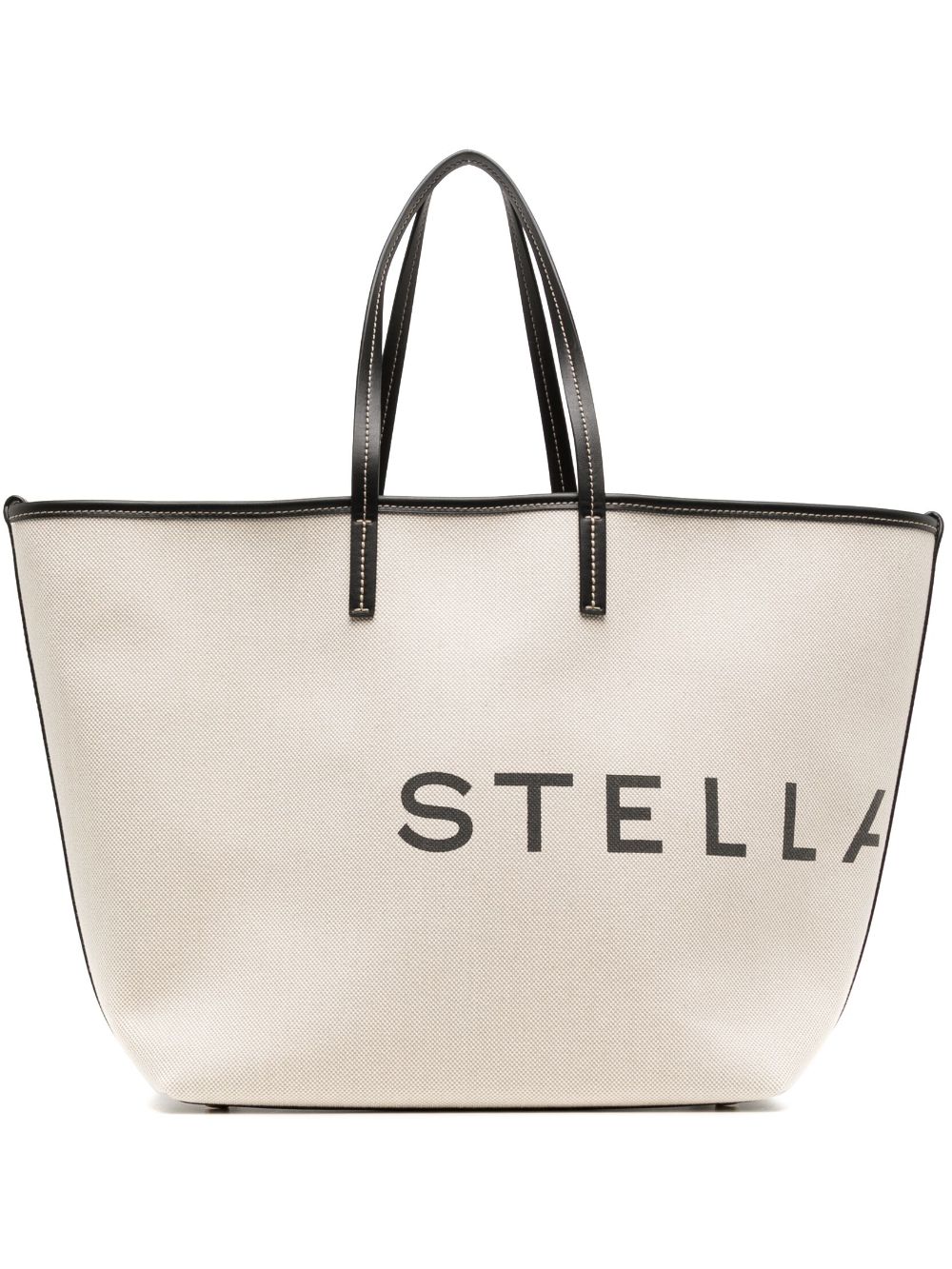 Stella McCartney Logo-Print Cotton Tote Bag - Beige