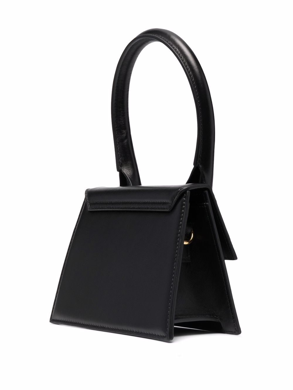 Jacquemus Le Moyen Chiquito Tote Bag – Black Leather with Gold Details