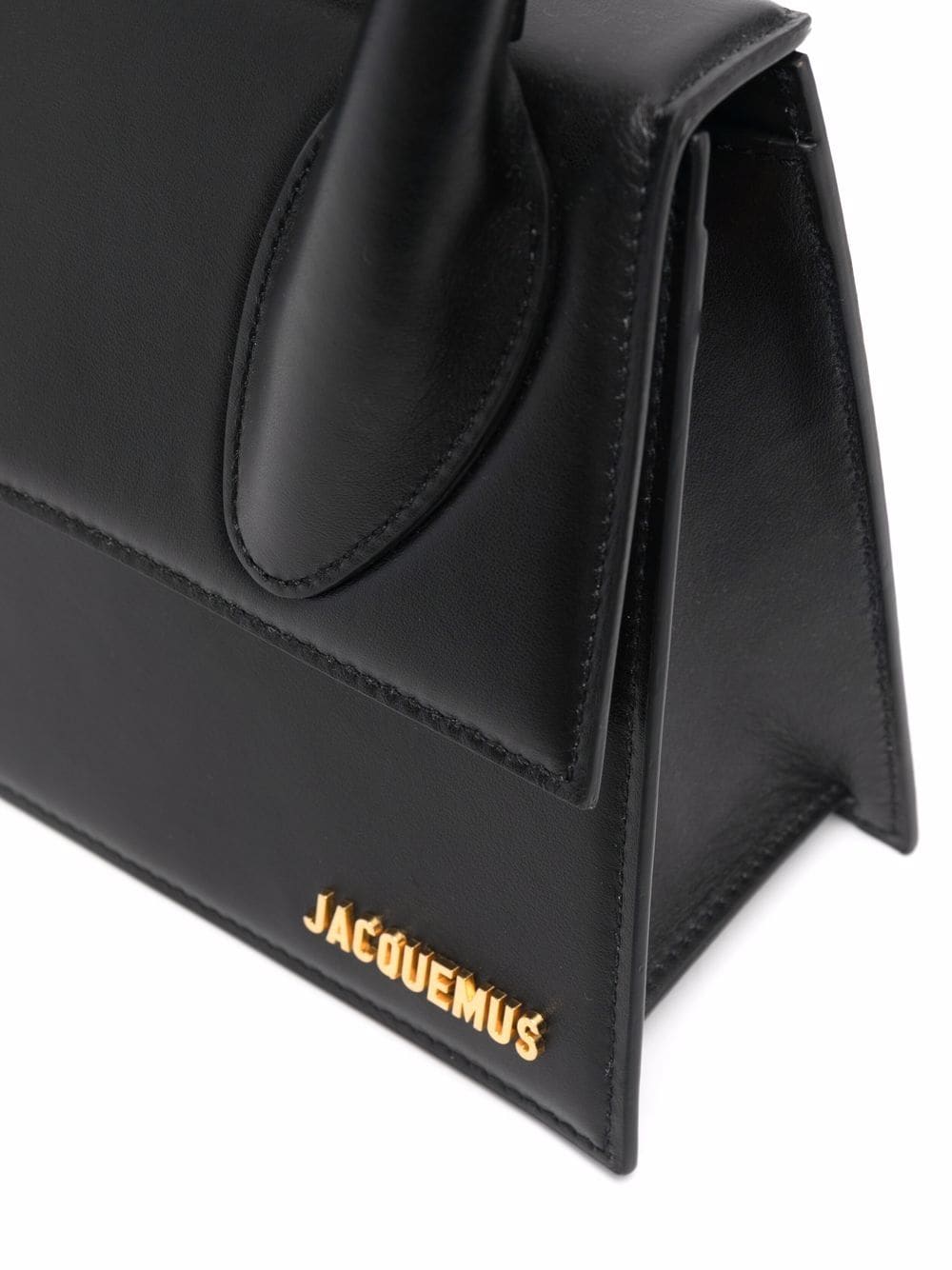 Jacquemus Le Grand Chiquito Tote Bag – Black Leather with Gold Accents