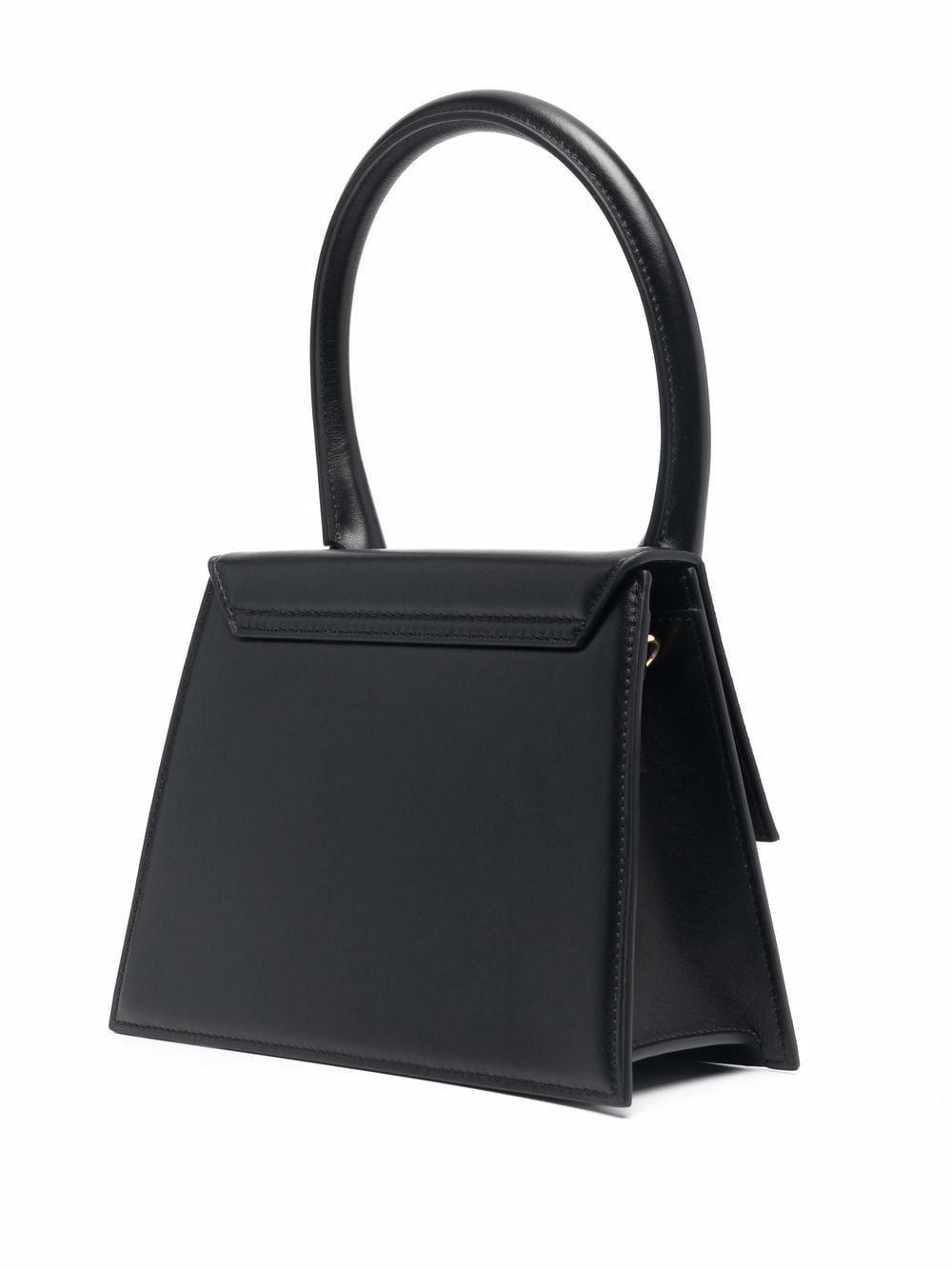 Jacquemus Le Grand Chiquito Tote Bag – Black Leather with Gold Accents