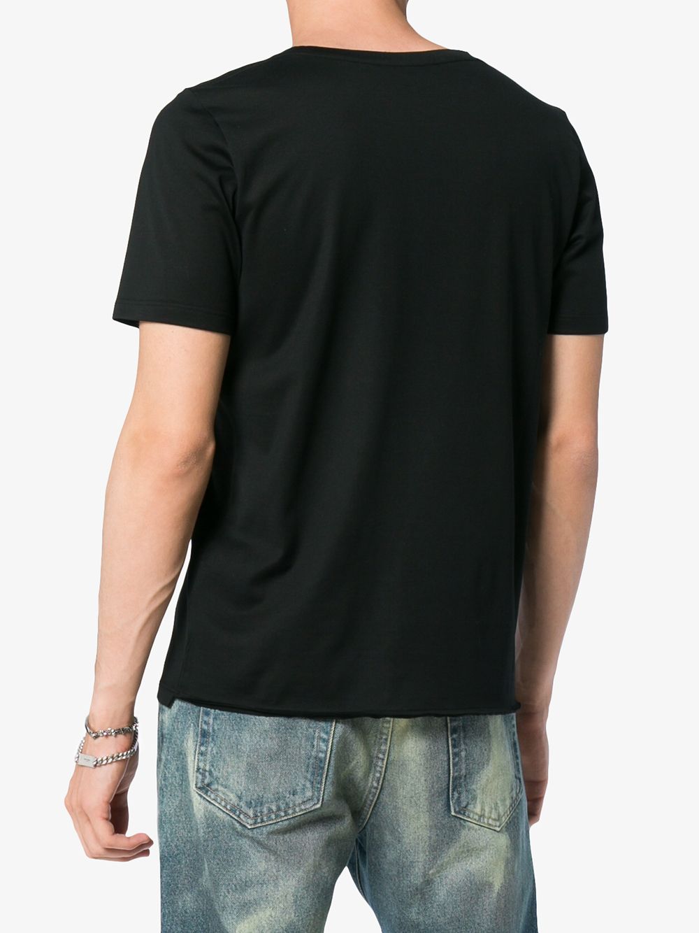 Saint Laurent Logo Print T-Shirt - Black