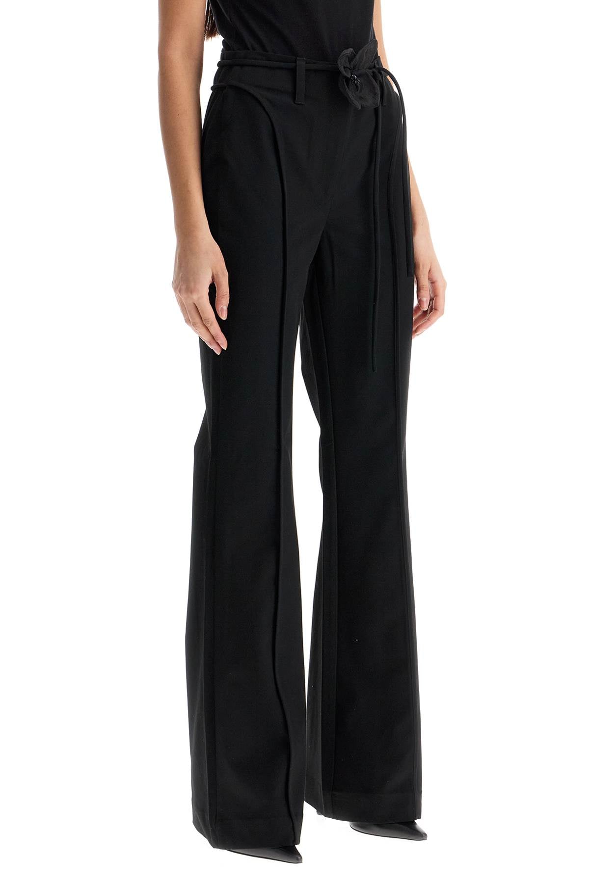 Rotate elegant pink recycled polyester women's trousers