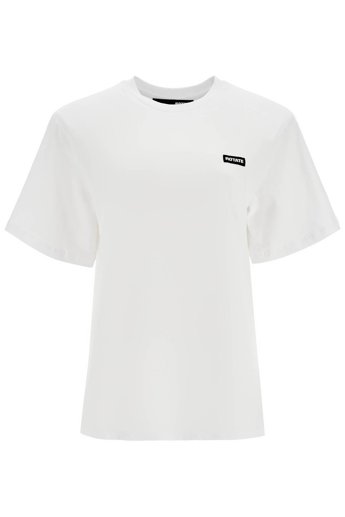 Rotate white organic cotton t-shirt with wide neck