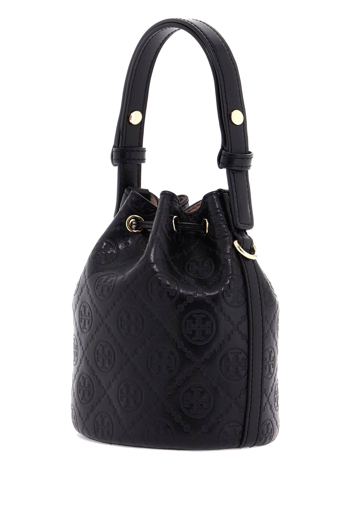 Tory Burch mini t monogram leather bucket bag