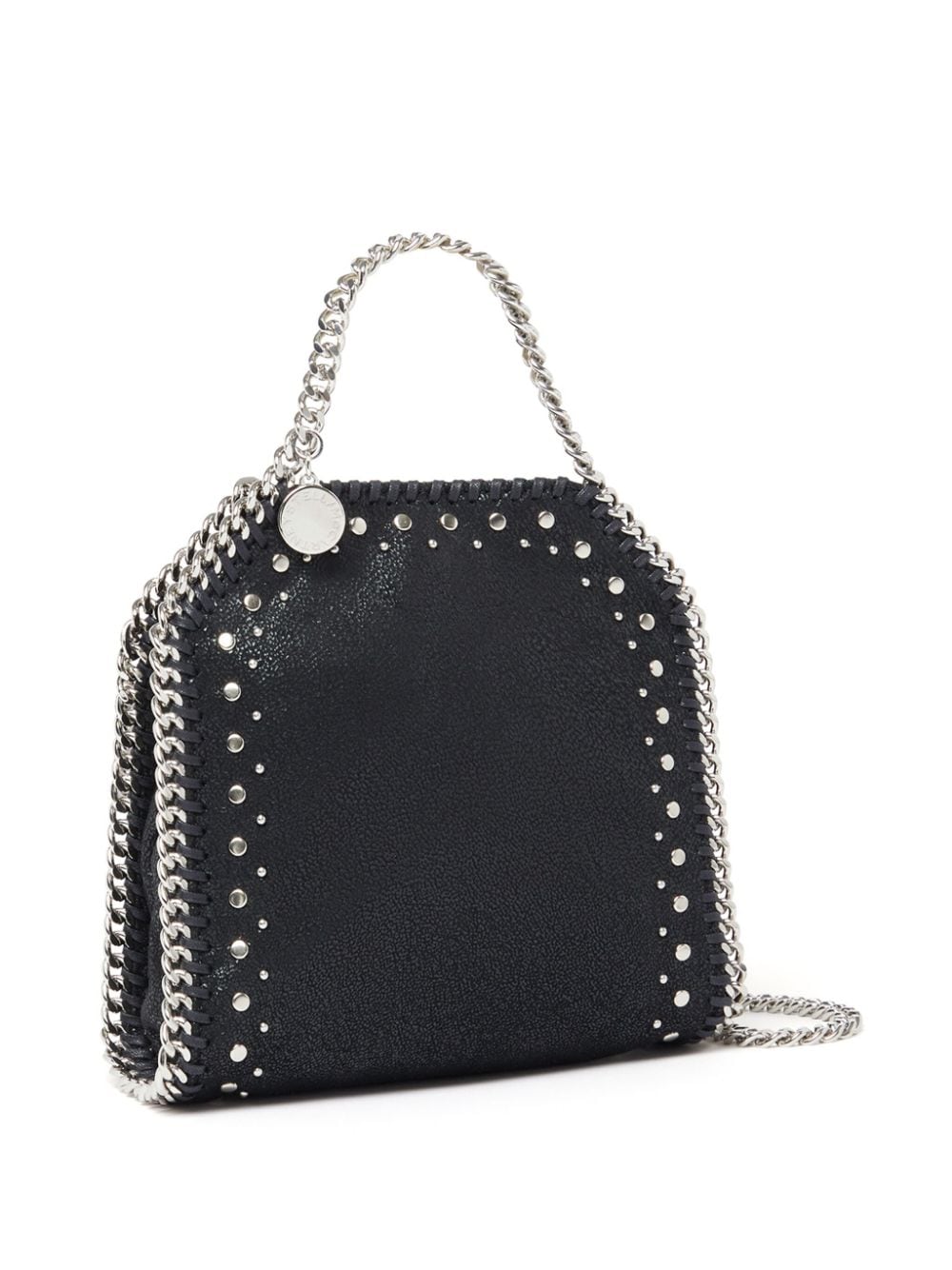 Stella McCartney Black Faux Leather Pebbled Texture Bag