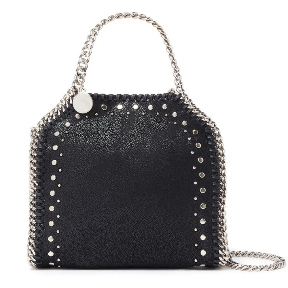 Stella McCartney Black Faux Leather Pebbled Texture Bag