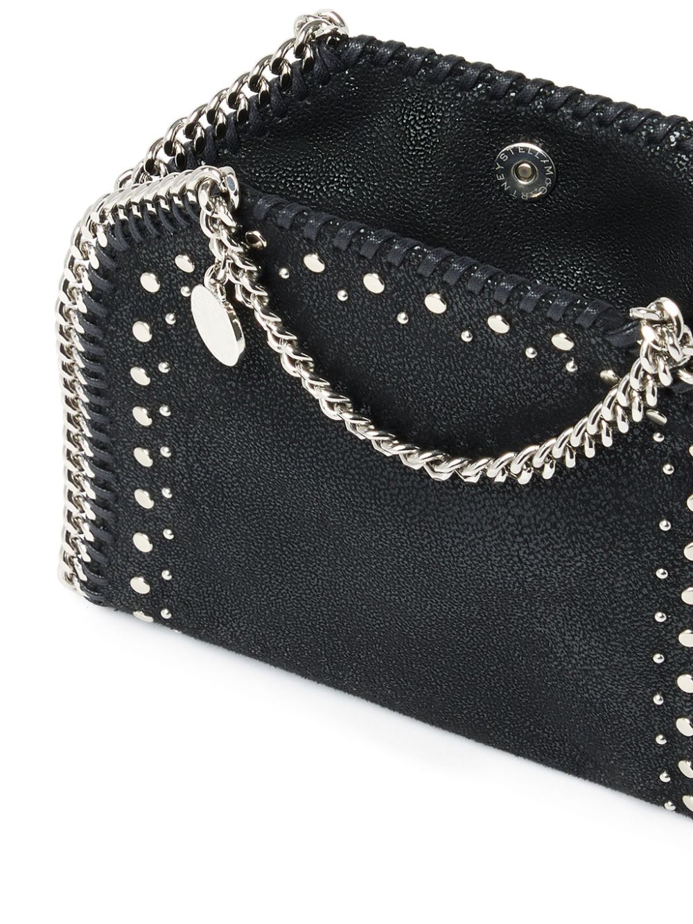 Stella McCartney Black Faux Leather Pebbled Texture Bag