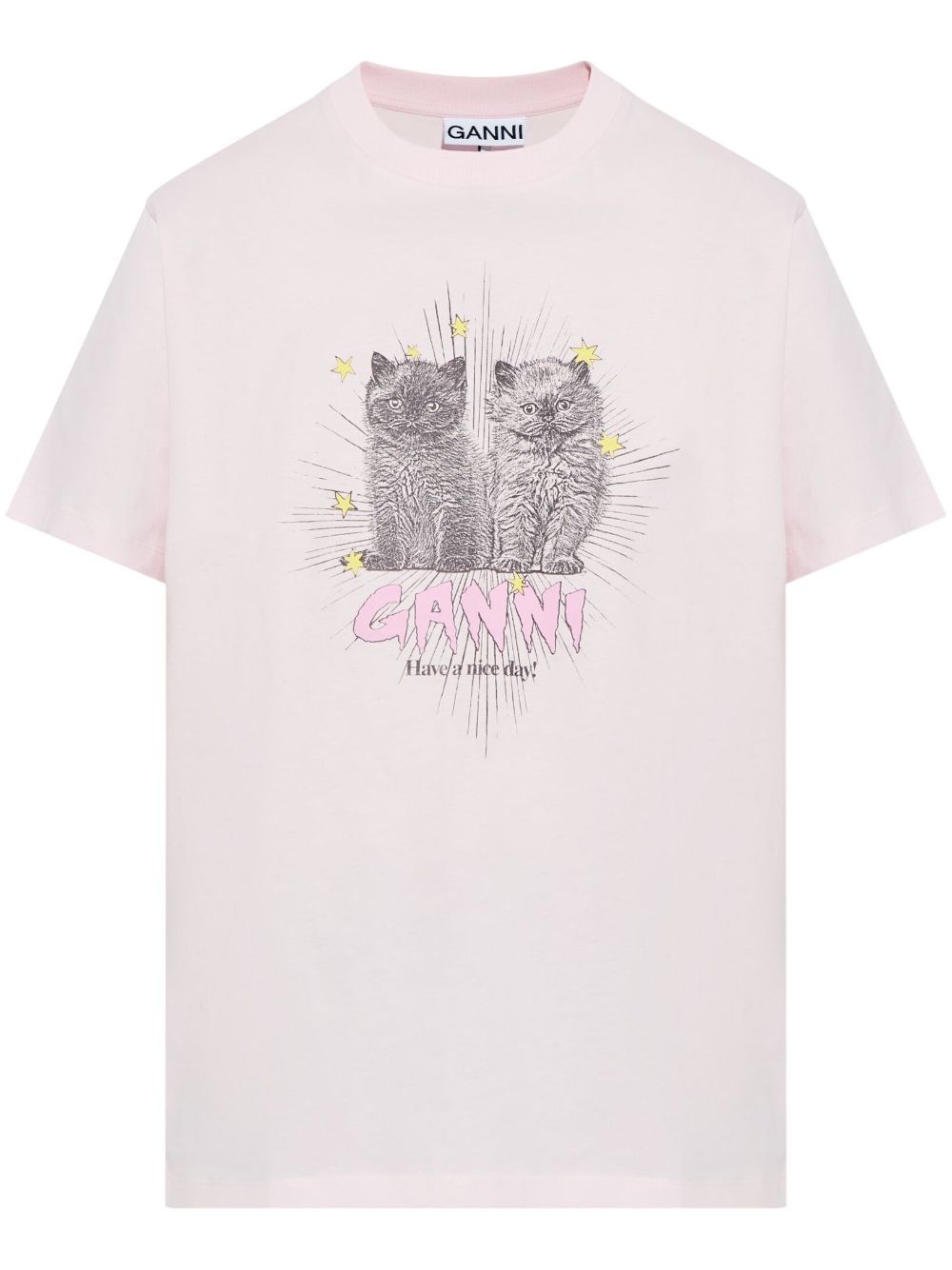 GANNI T-shirts and Polos Pink