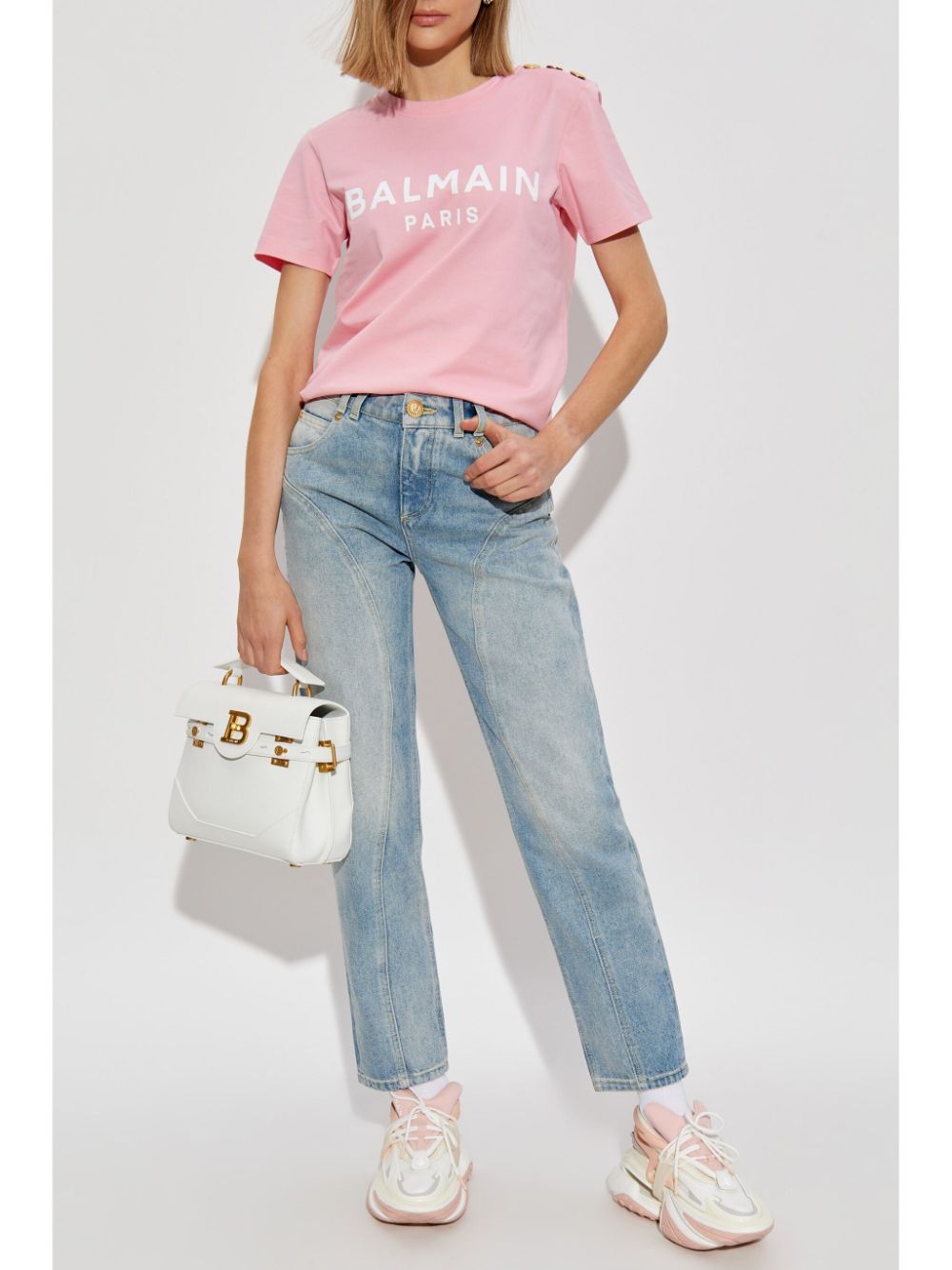 Balmain T-shirts and Polos Pink