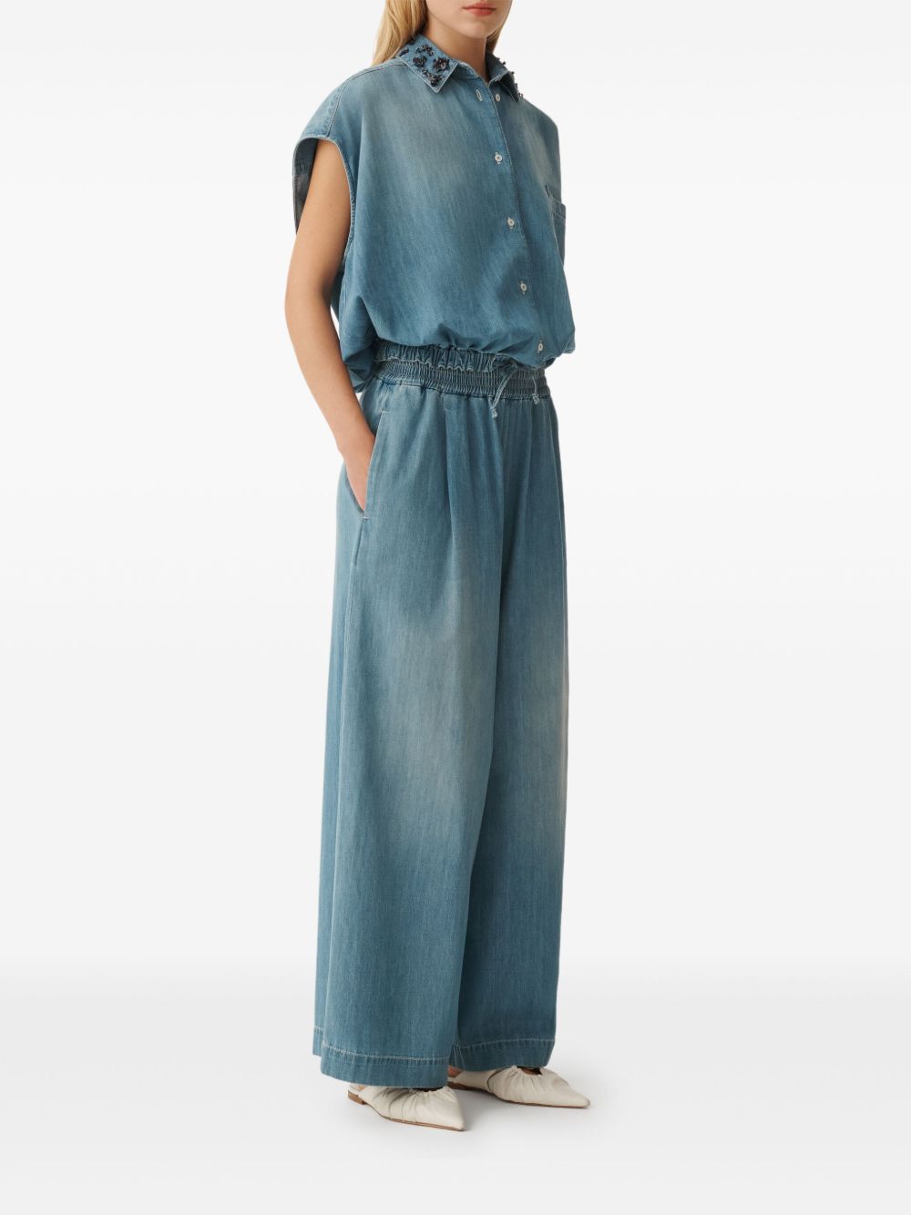 Fabiana Filippi Trousers Clear Blue