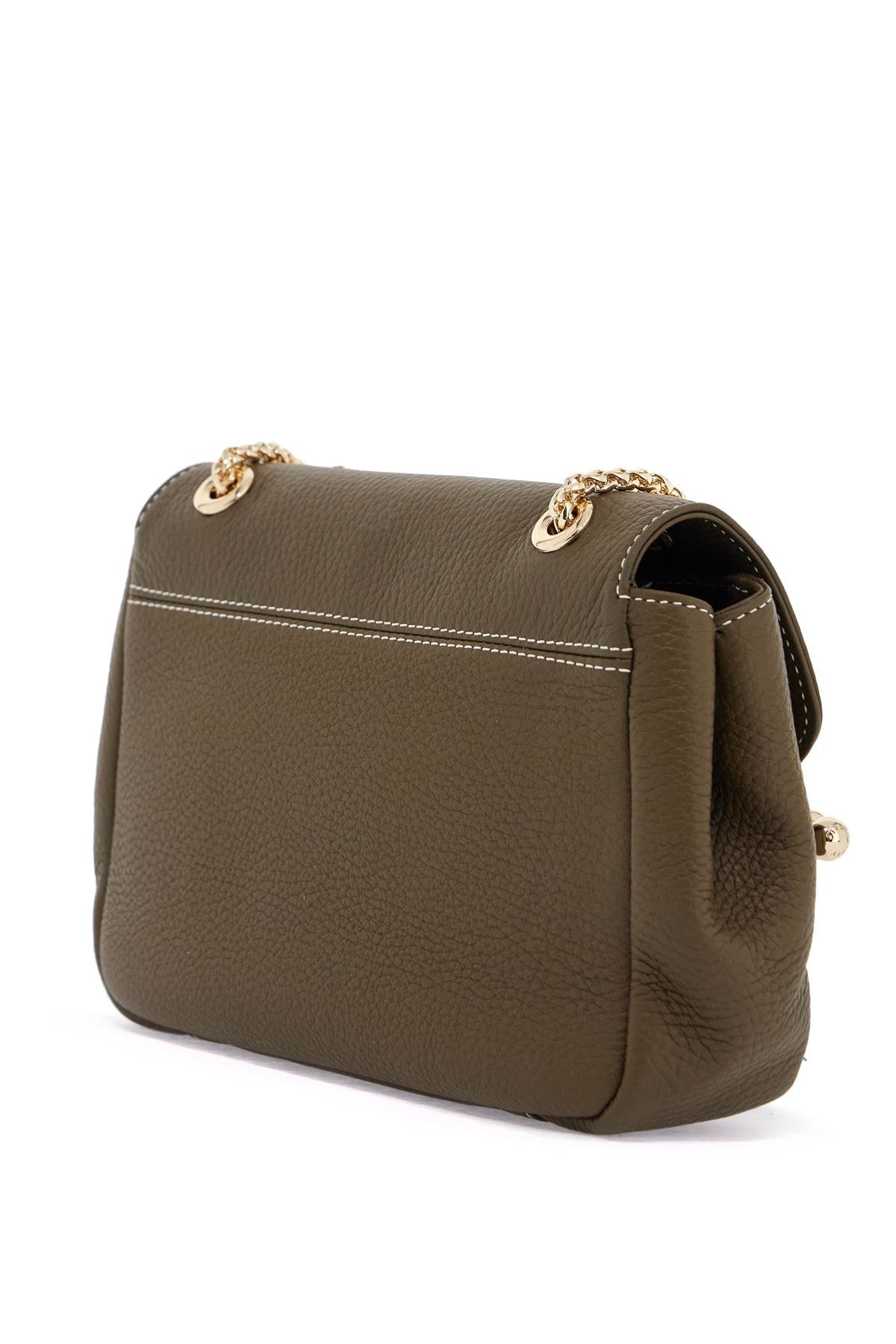 Strathberry khaki east/west soft mini calfskin bag with golden details