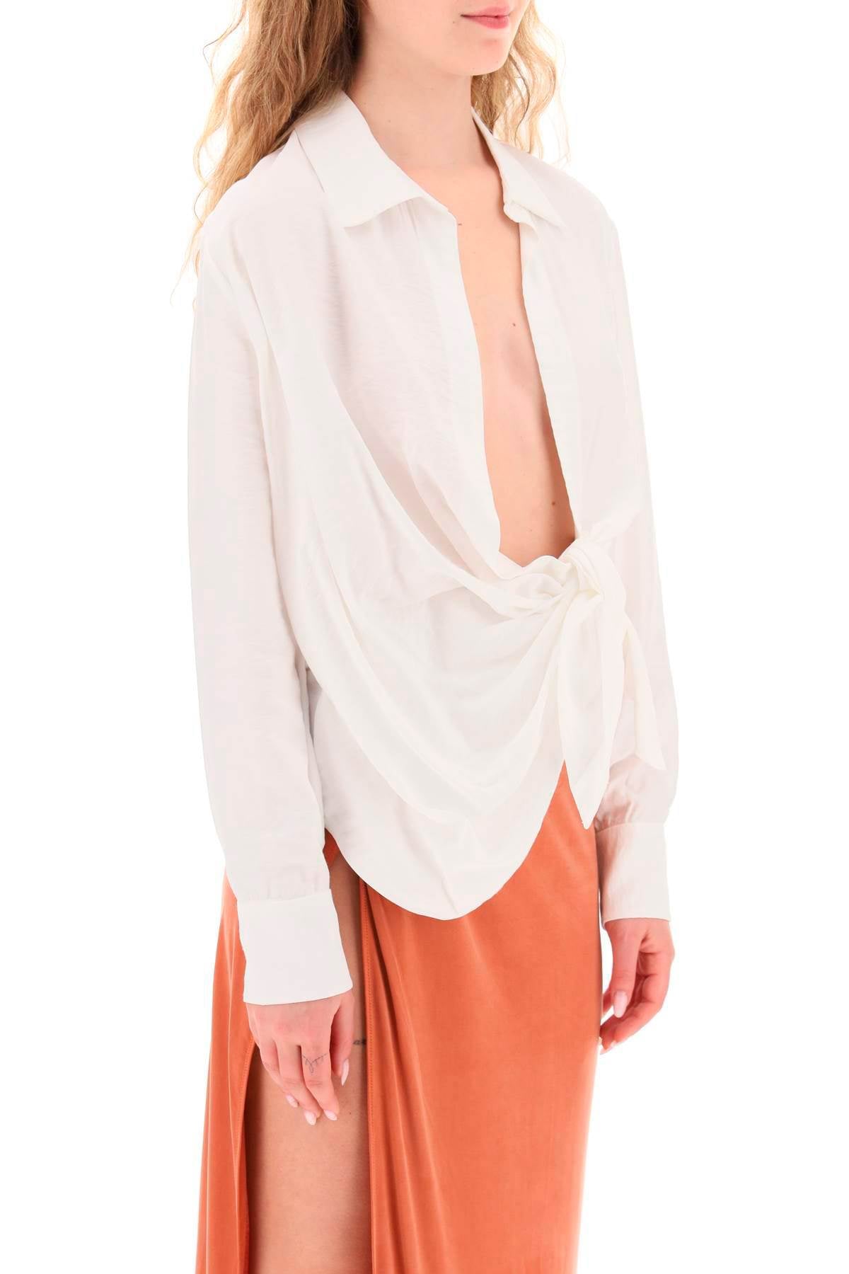 Jacquemus 'la chemise bahia' draped blouse