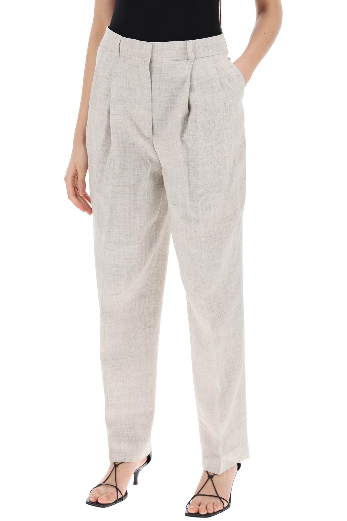 Toteme tailored trousers with double pleat