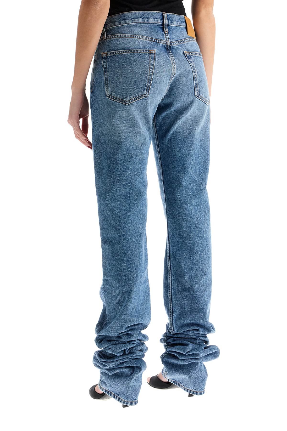 The Attico extra long denim jeans for tall individuals