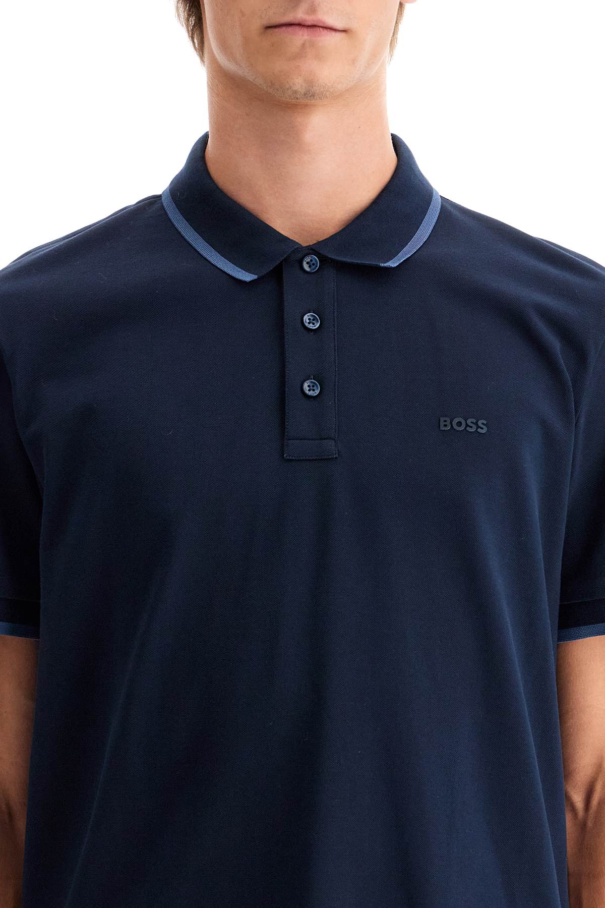 Boss polo shirt with contrasting edges