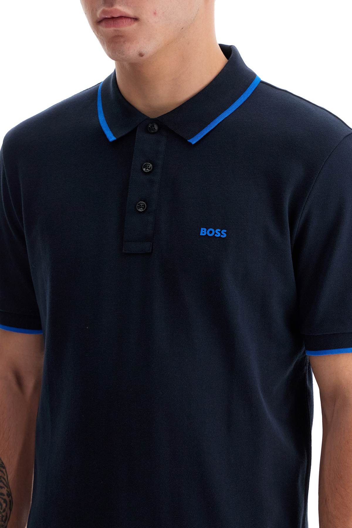 Boss "contrast trim parlay polo shirt