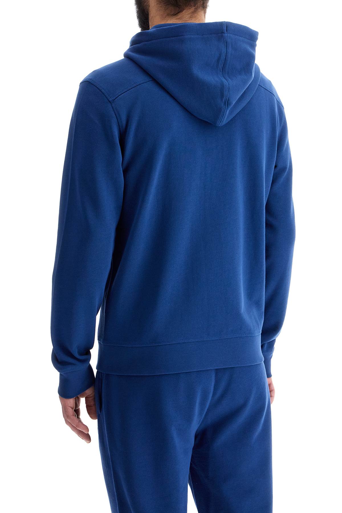 Boss blue regular fit zip hoodie long sleeve