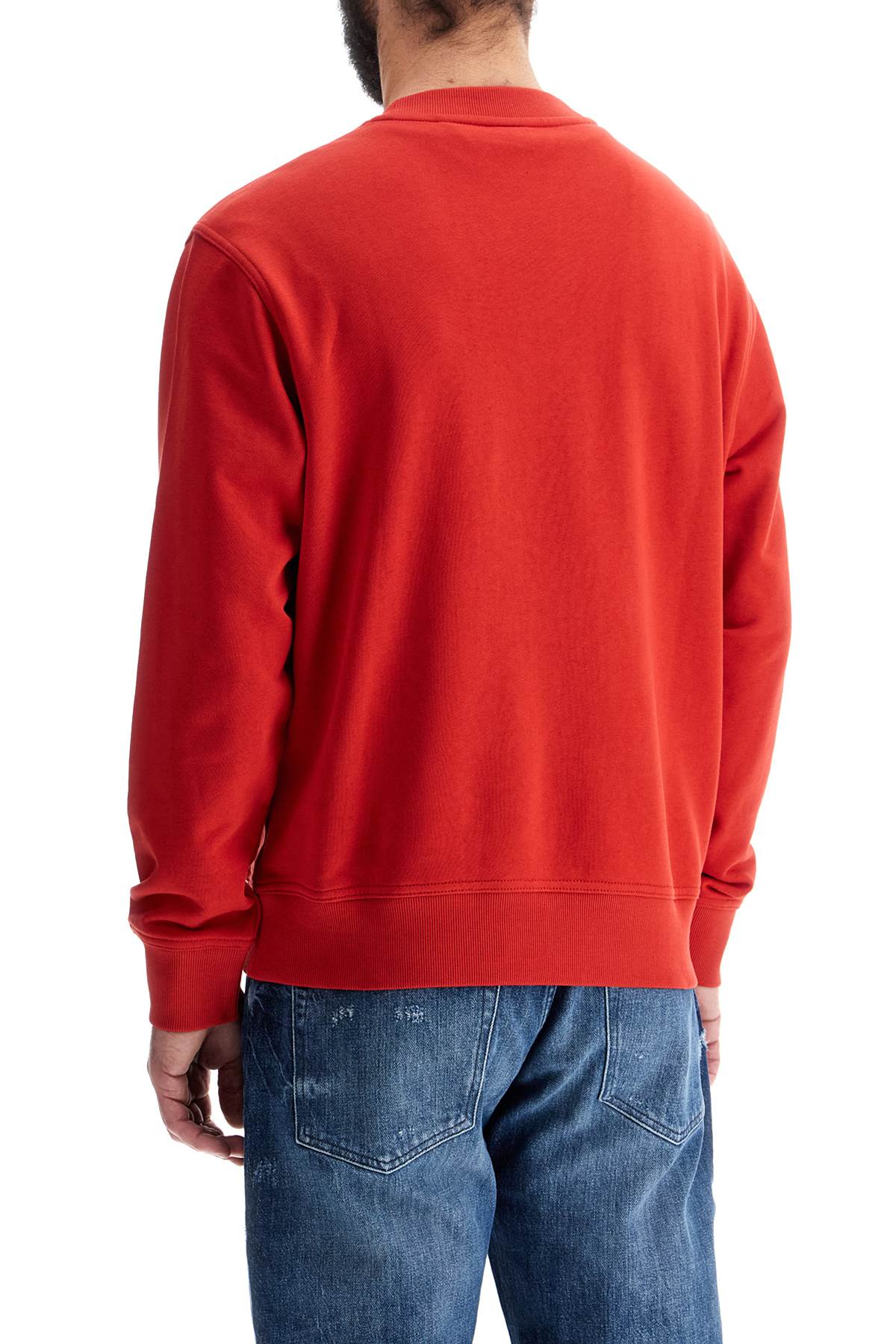 Boss medium red regular fit long sleeve crew neck sweatshirt