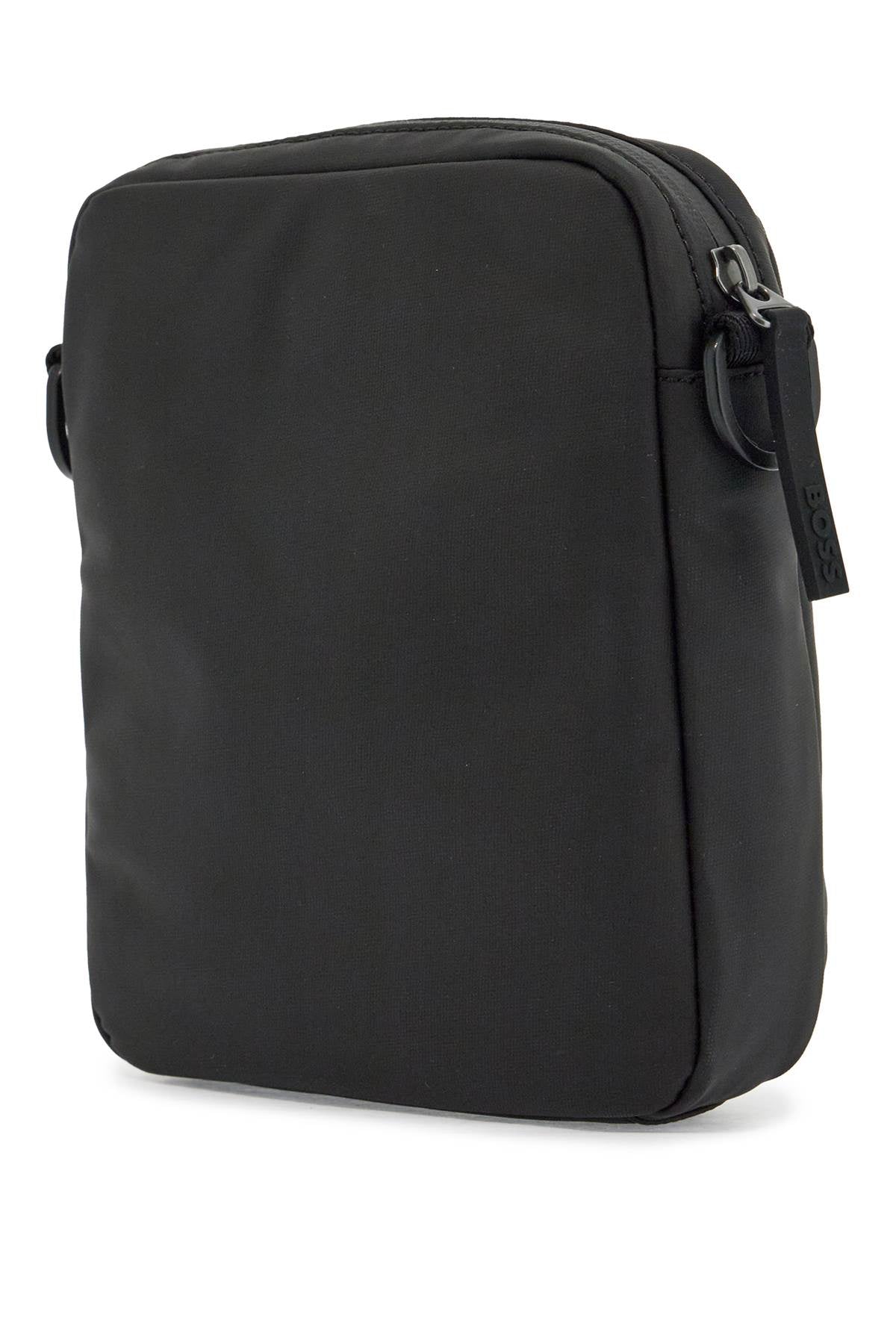 Boss compact black matte polyester bag with adjustable shoulder strap