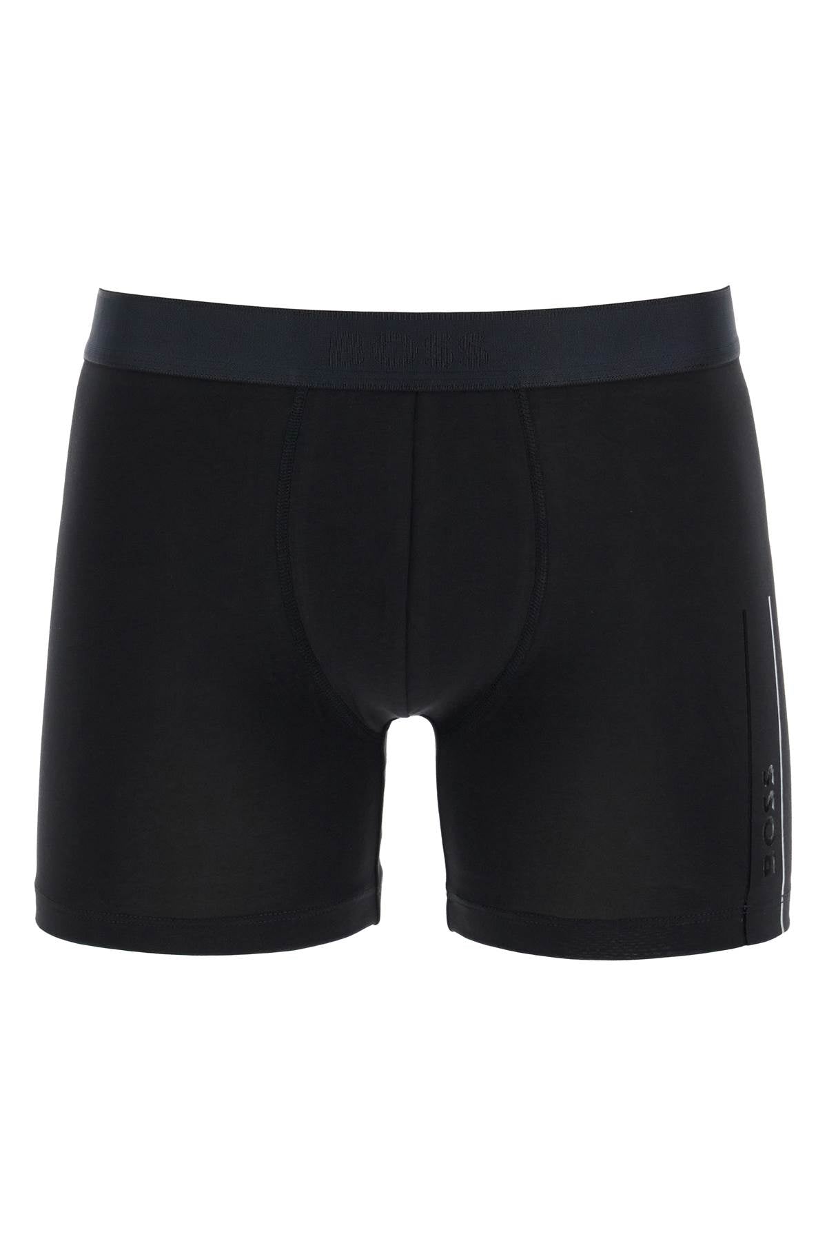 Boss black slim fit boxer in cotton with logo elastic