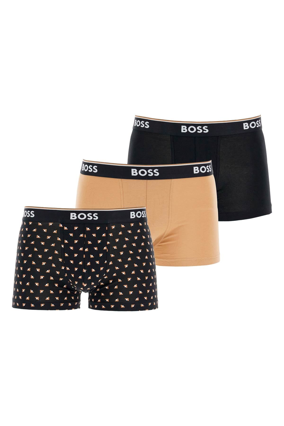 Boss set 3 boxer slim fit in cotone elasticizzato colori assortiti