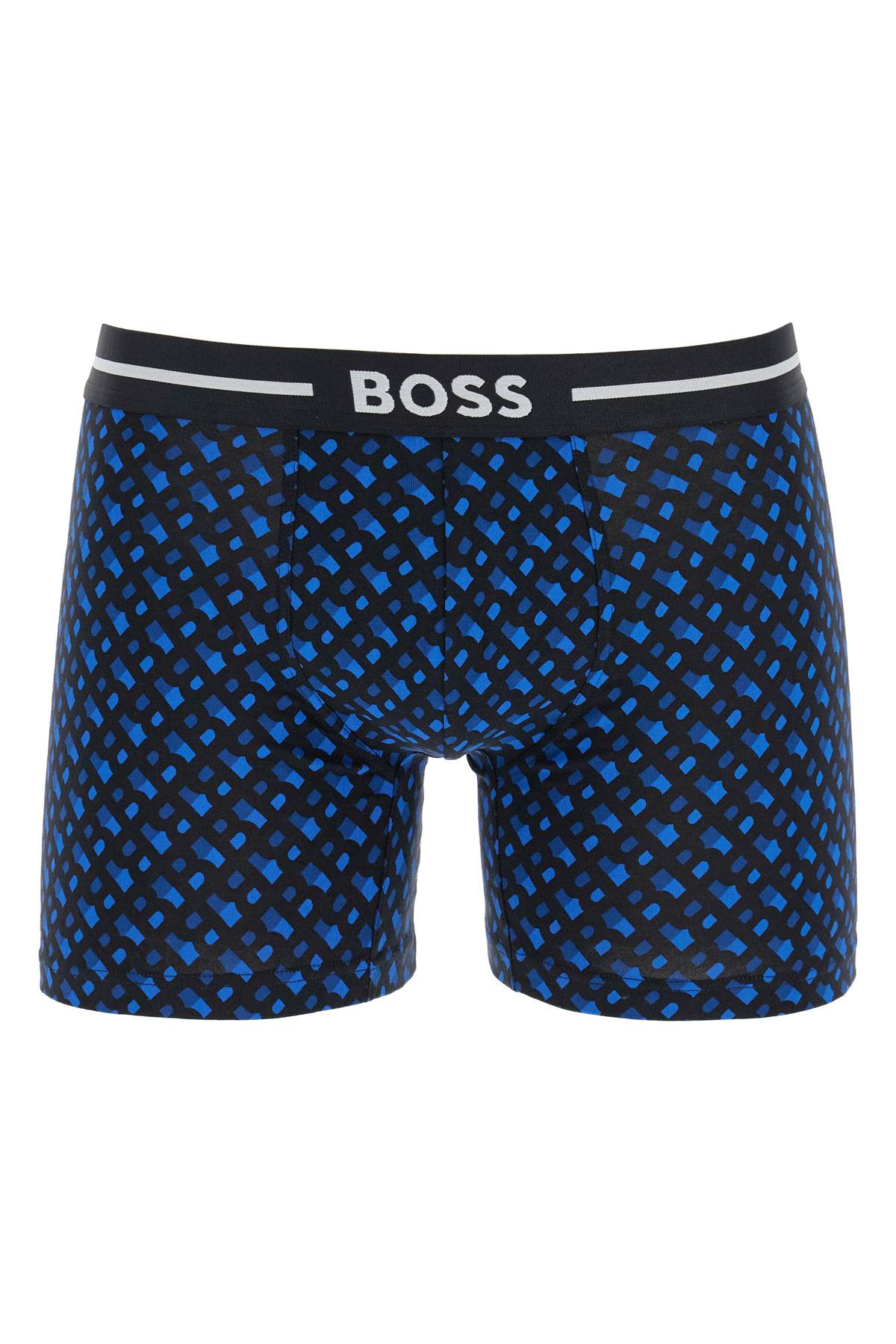 Boss men's multicolor cotton boxer with geometric design*** 3 pieces*** loose fit