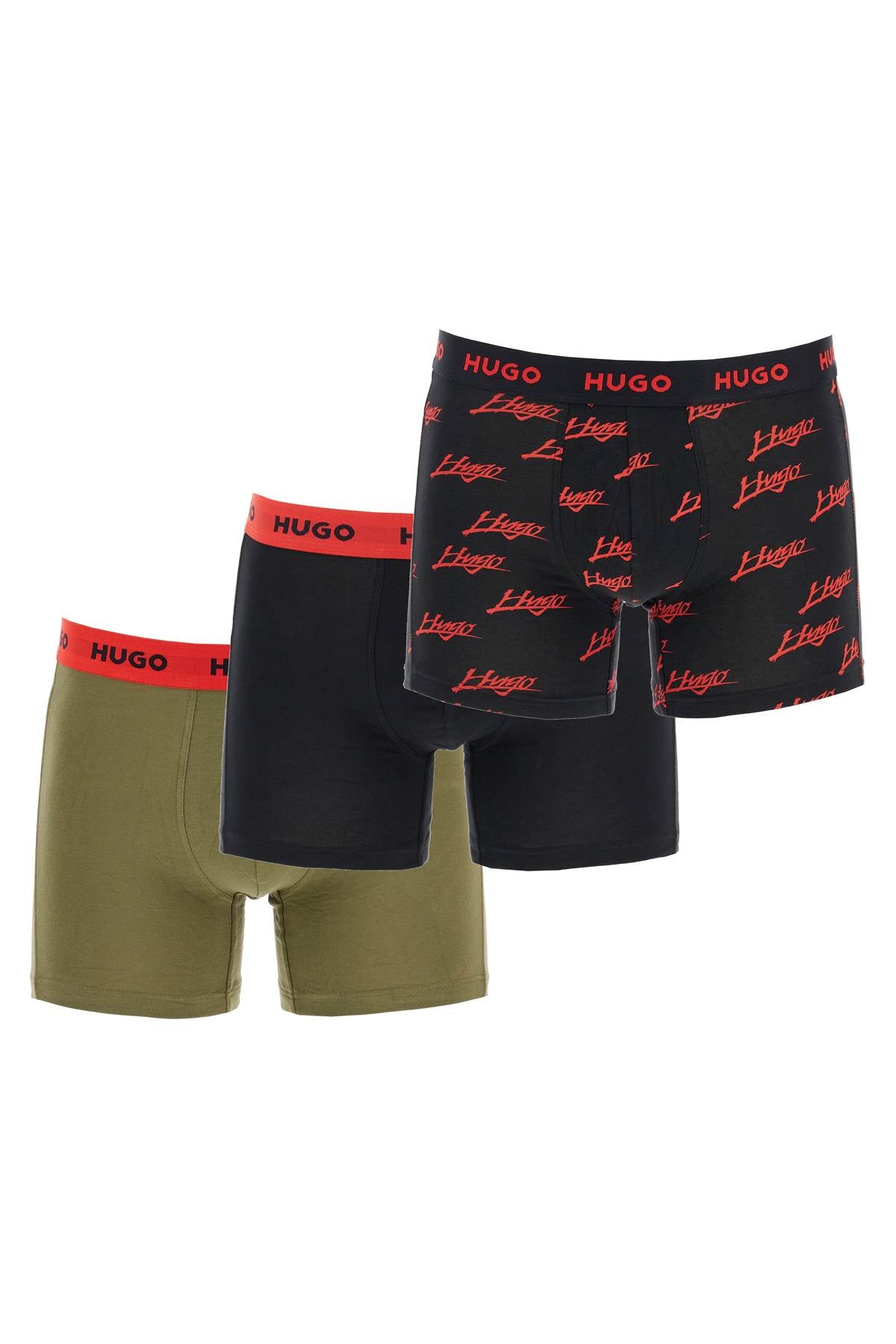 Hugo boxer slim fit cotone multicolor set 3 pezzi