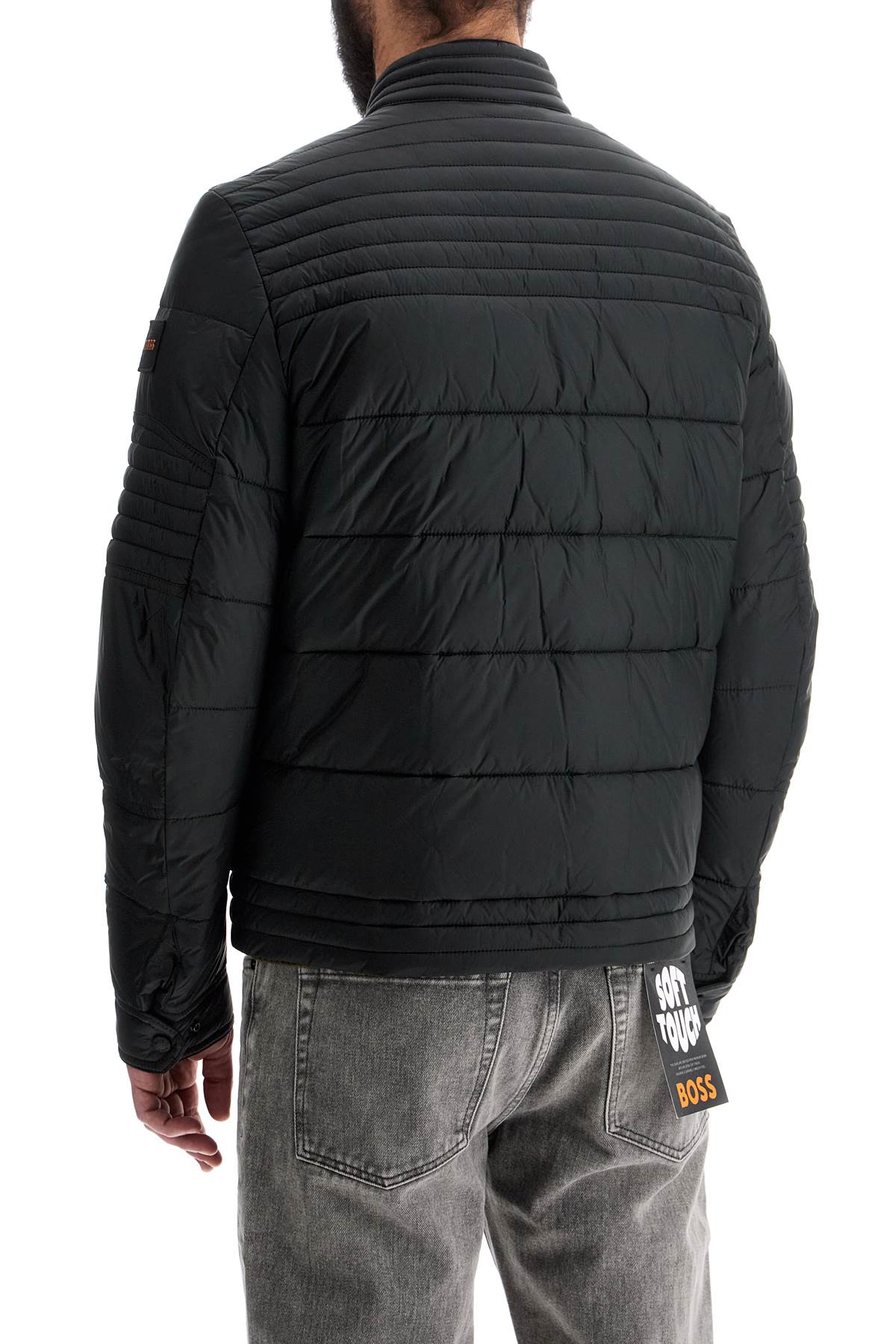 Boss black high collar down jacket regular fit