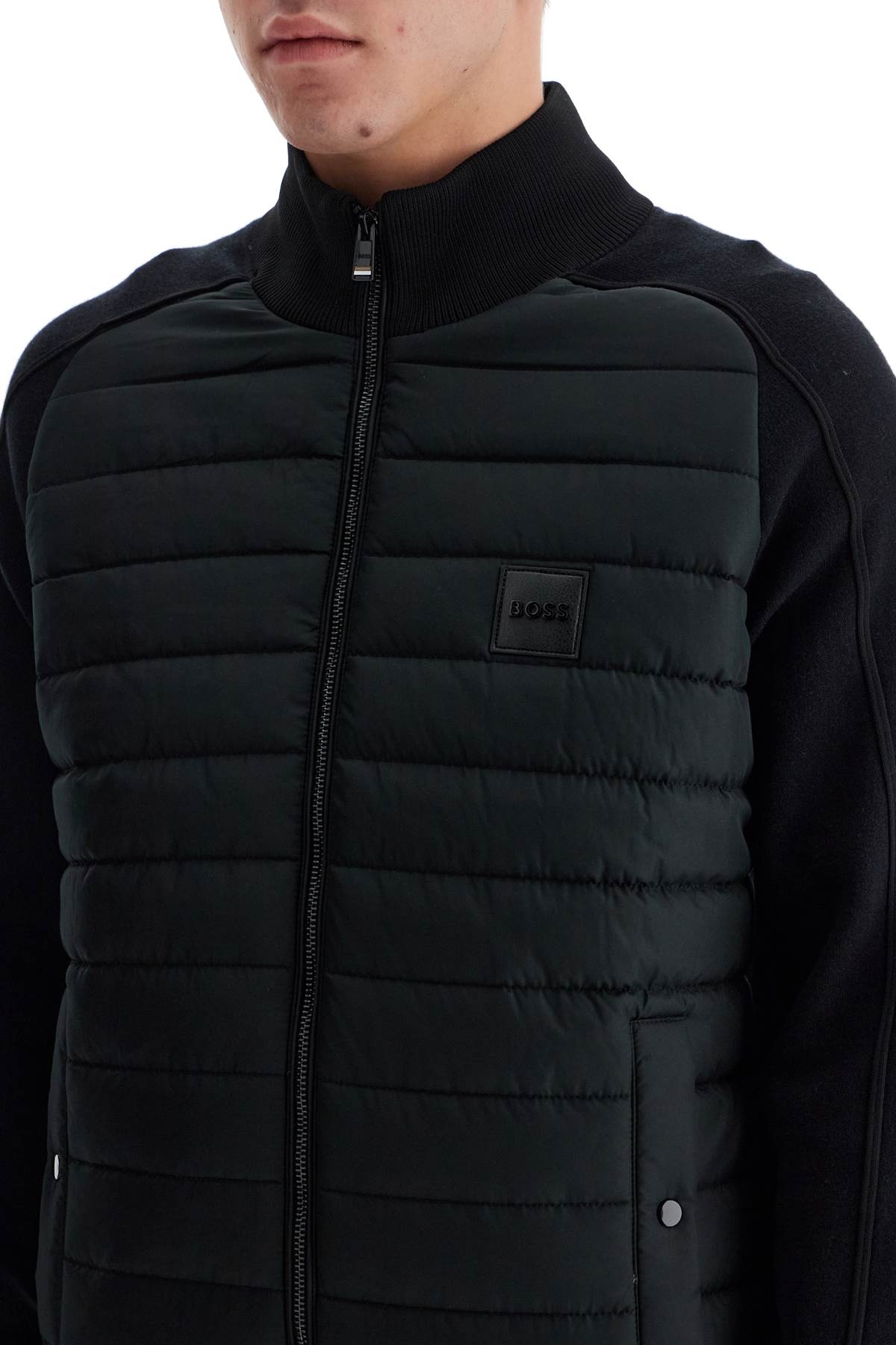 Boss knitted and padded nylon jacket