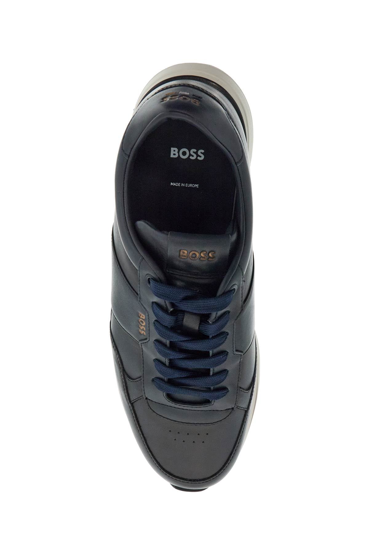 Boss ergonomic sneakers jace_runn_bu navy blue leather