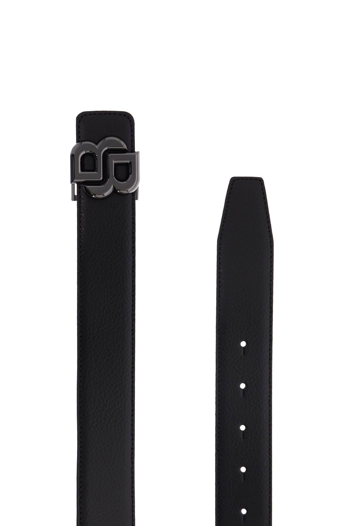 Boss men's black khl leather belt with metal buckle