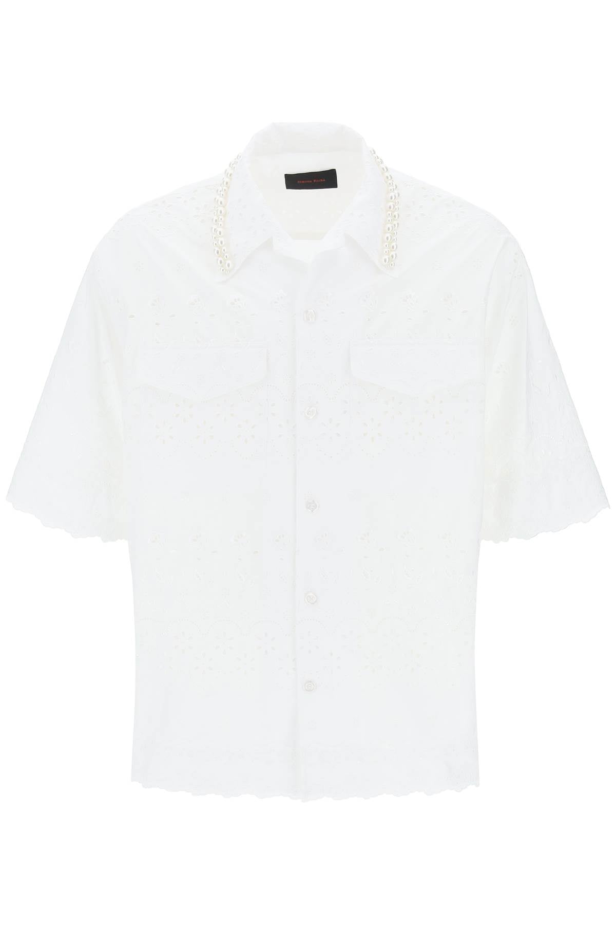 Simone Rocha "scalloped lace shirt with pearl