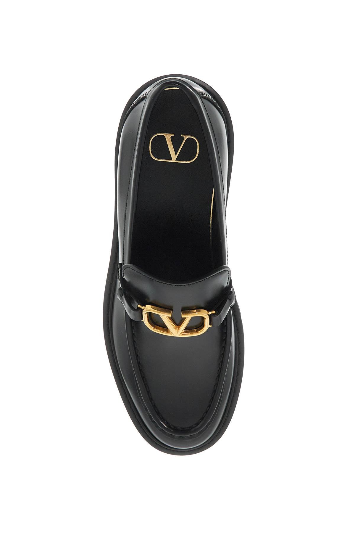 Valentino Garavani glossy leather vlogo signature loaf