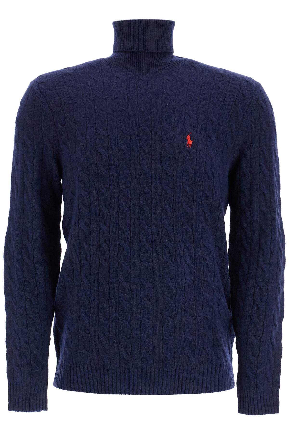 Polo Ralph Lauren high-neck wool and cashmere cable-knit pullover sweater