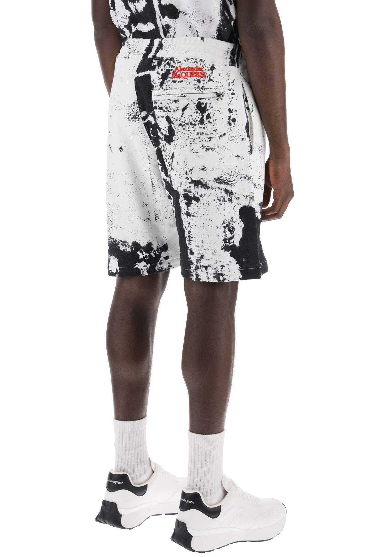 Alexander Mcqueen fold print sweat shorts