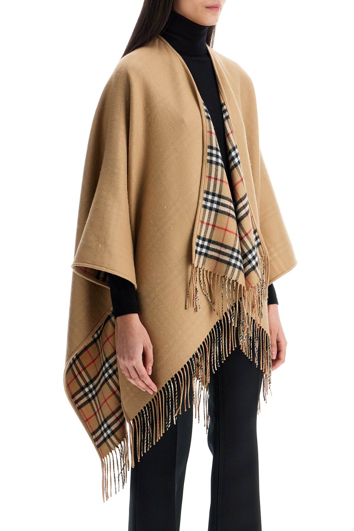 Burberry beige virgin wool classic check scarf