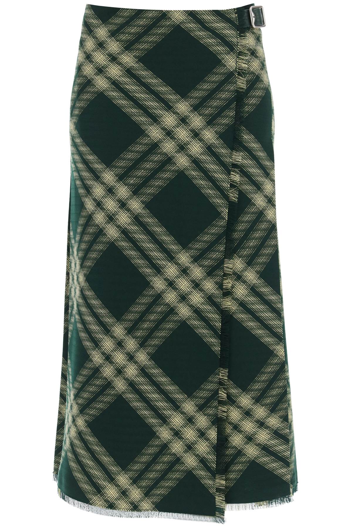 Burberry maxi kilt with check pattern