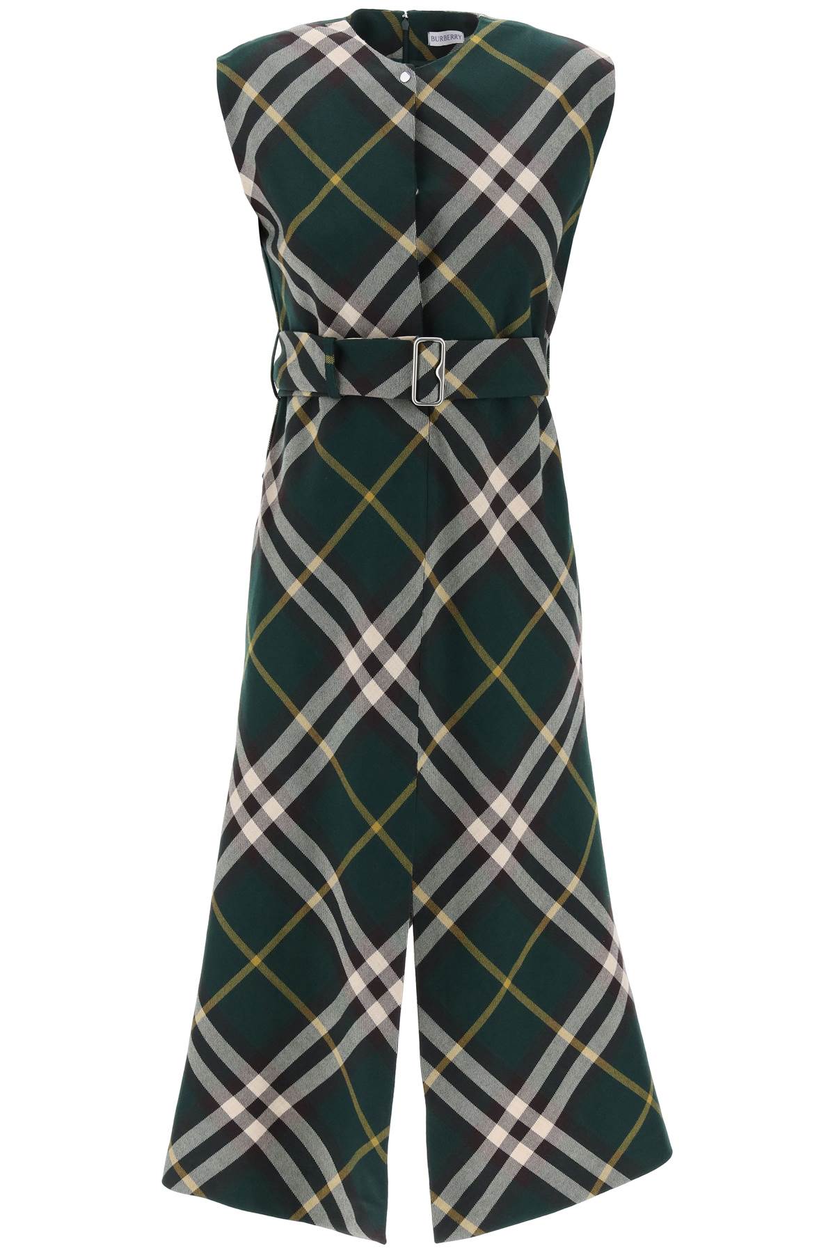 Burberry ered wool midi dress