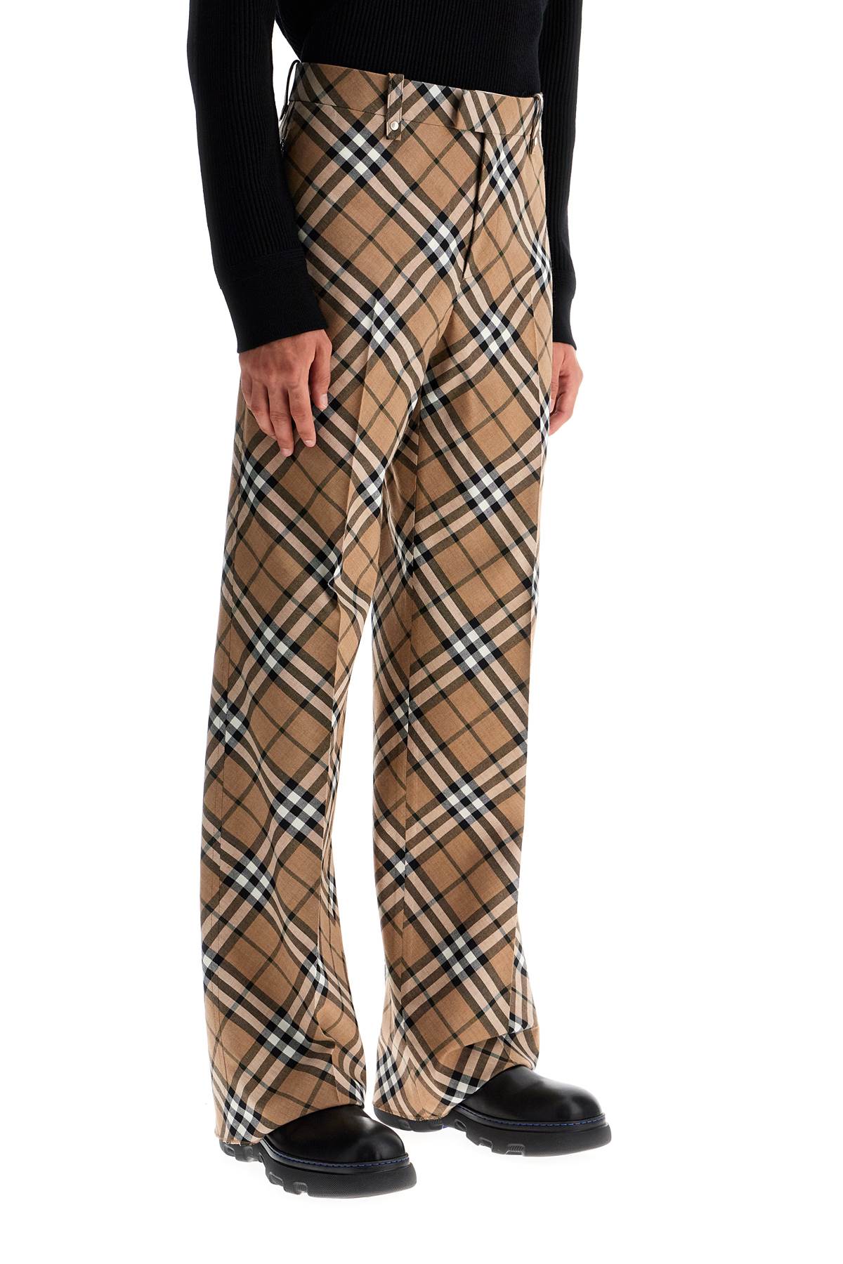 Burberry ered wool blend tailored trousers