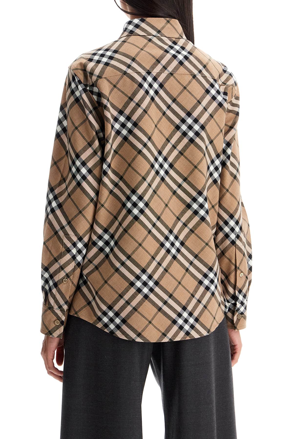 Burberry ered wool blend shirt