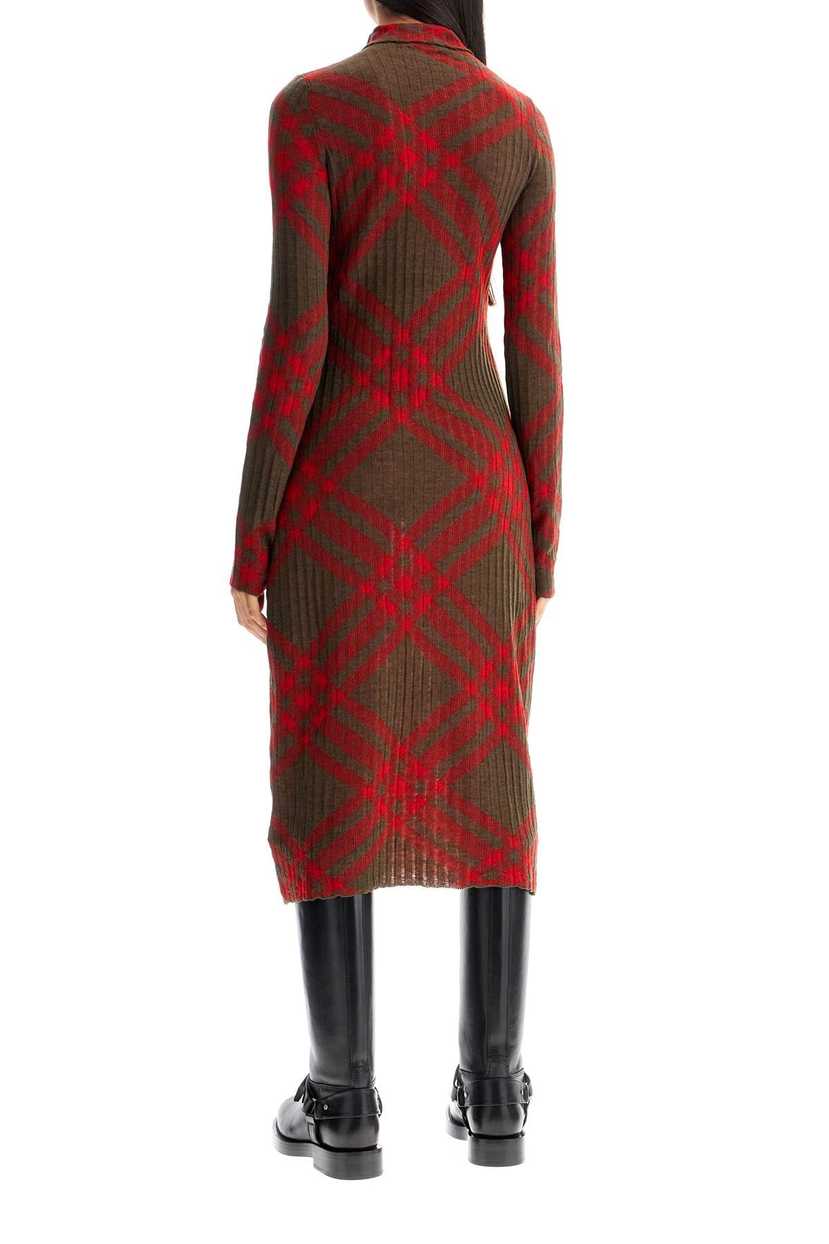 Burberry ered wool blend midi dress