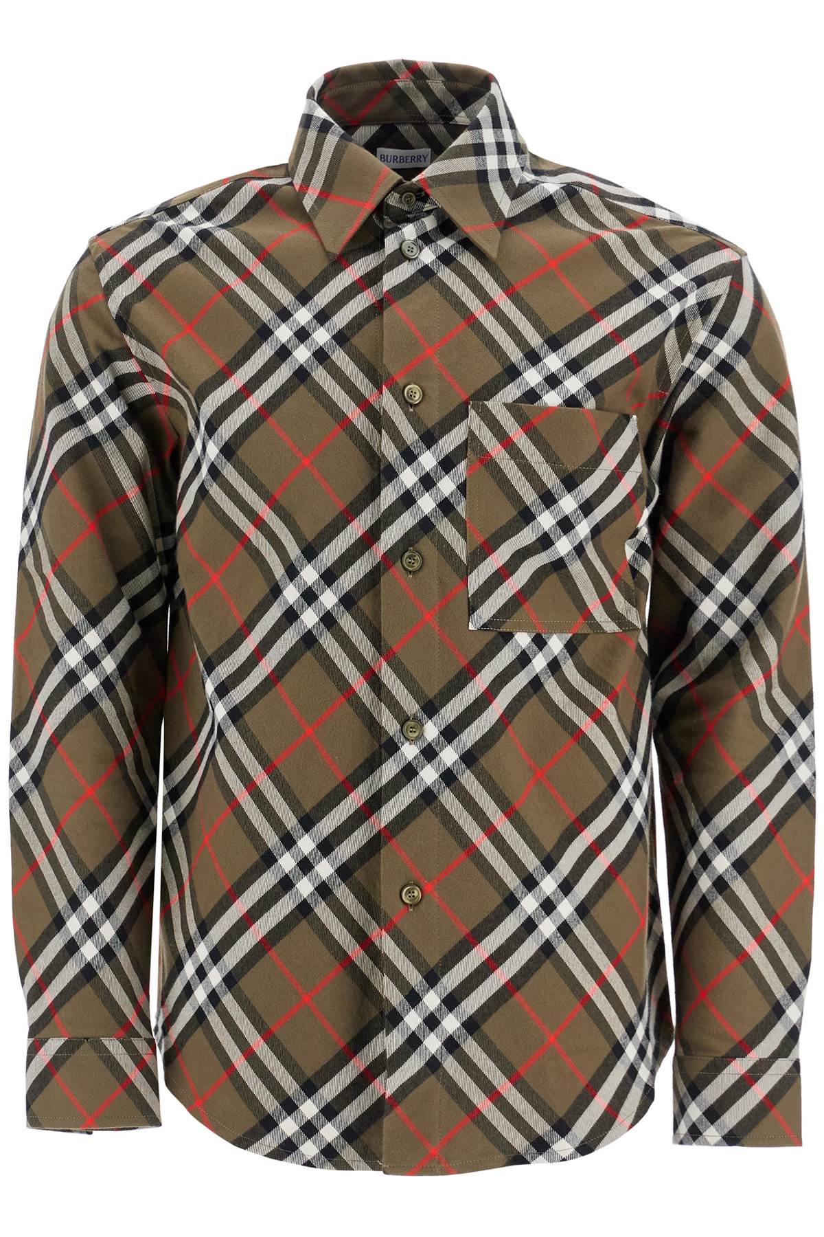 Burberry ered cotton flannel shirt