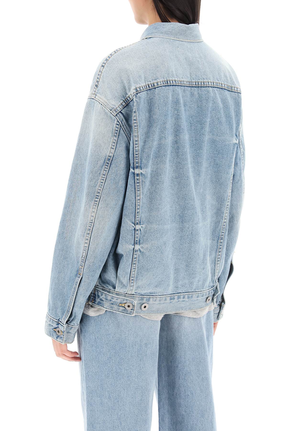 Interior oversized denim jacket