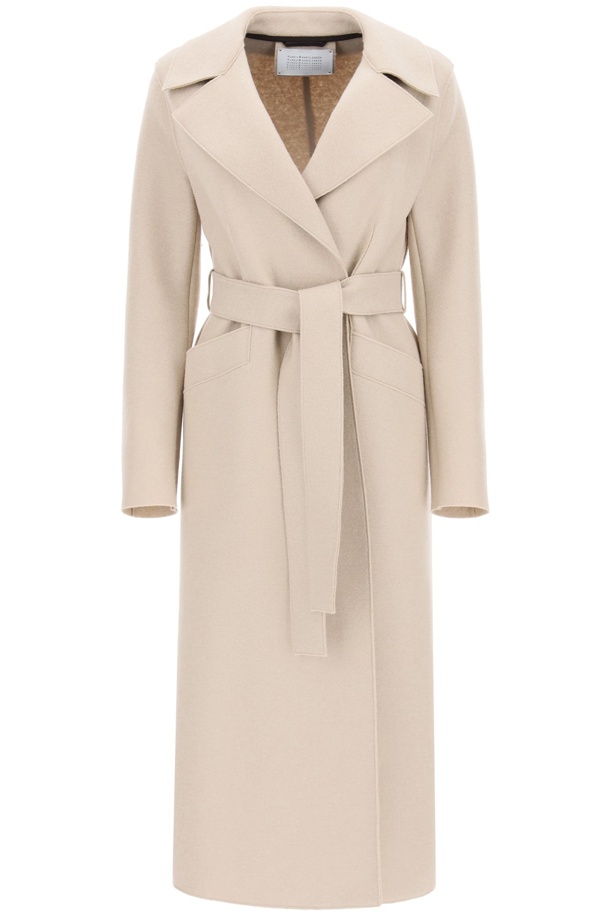 Harris Wharf London long coat in pressed wool