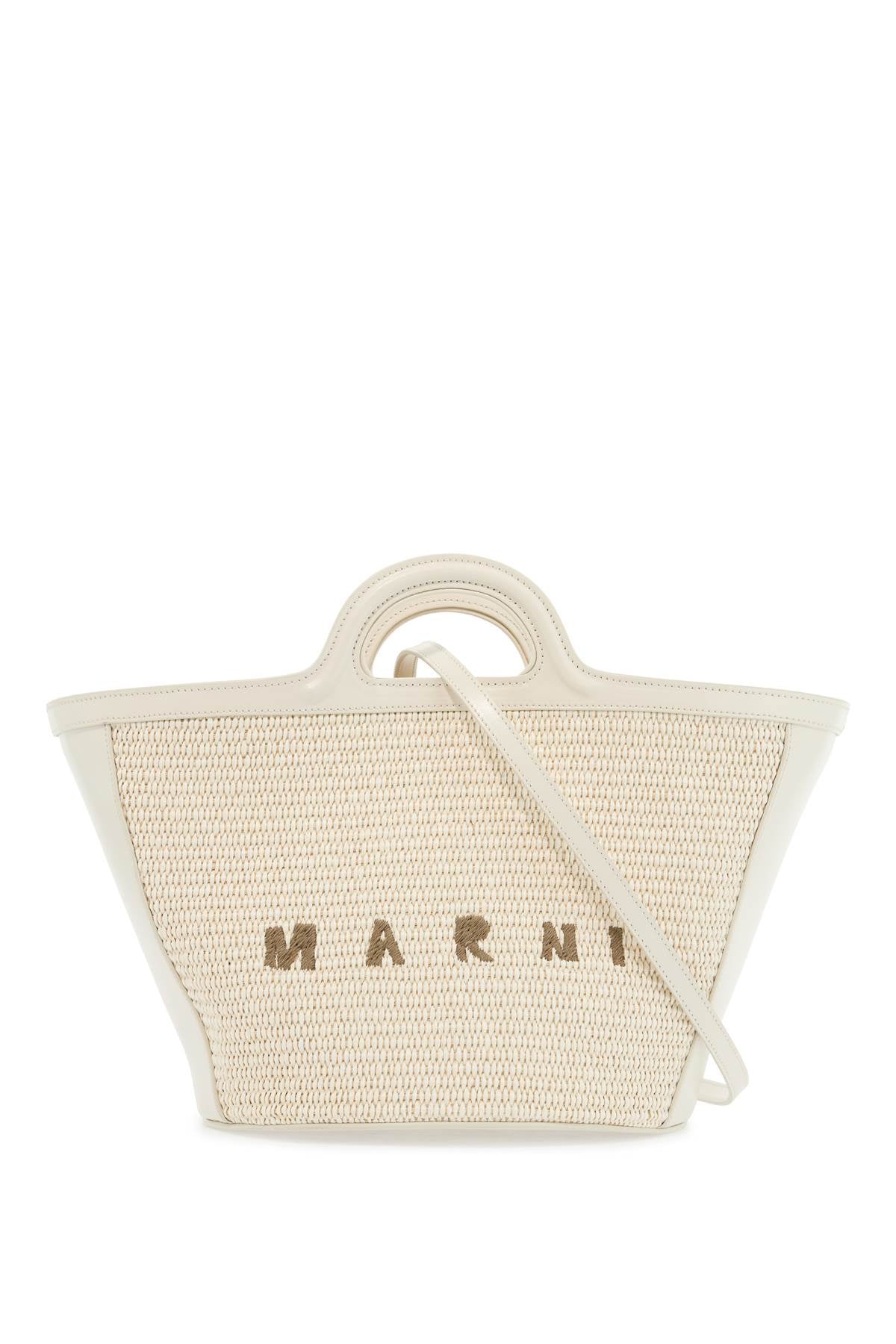 Marni beige cotton and nylon handbag with woven design